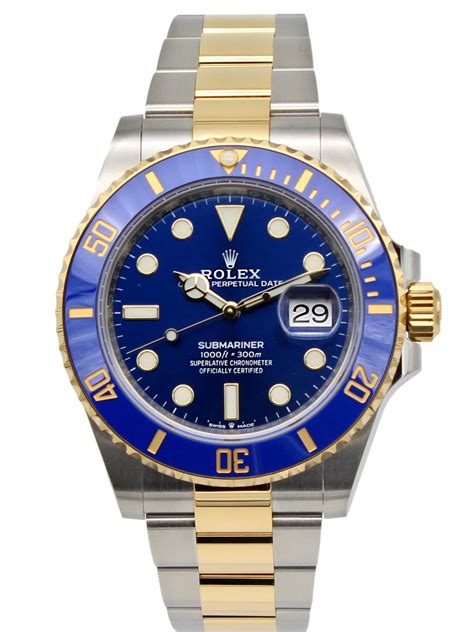 rolex blue and gold|rolex submariner 126613lb for sale.